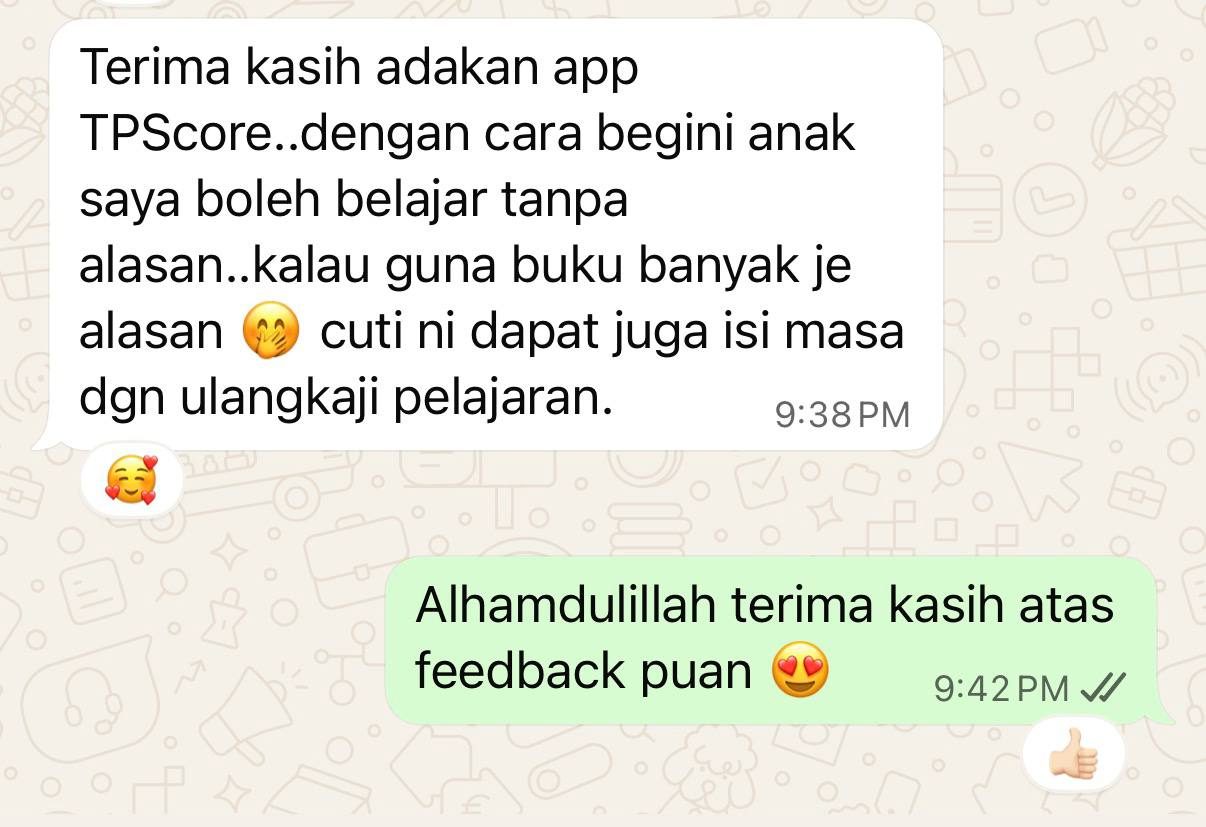 Maklum balas ibu bapa TPScore 2