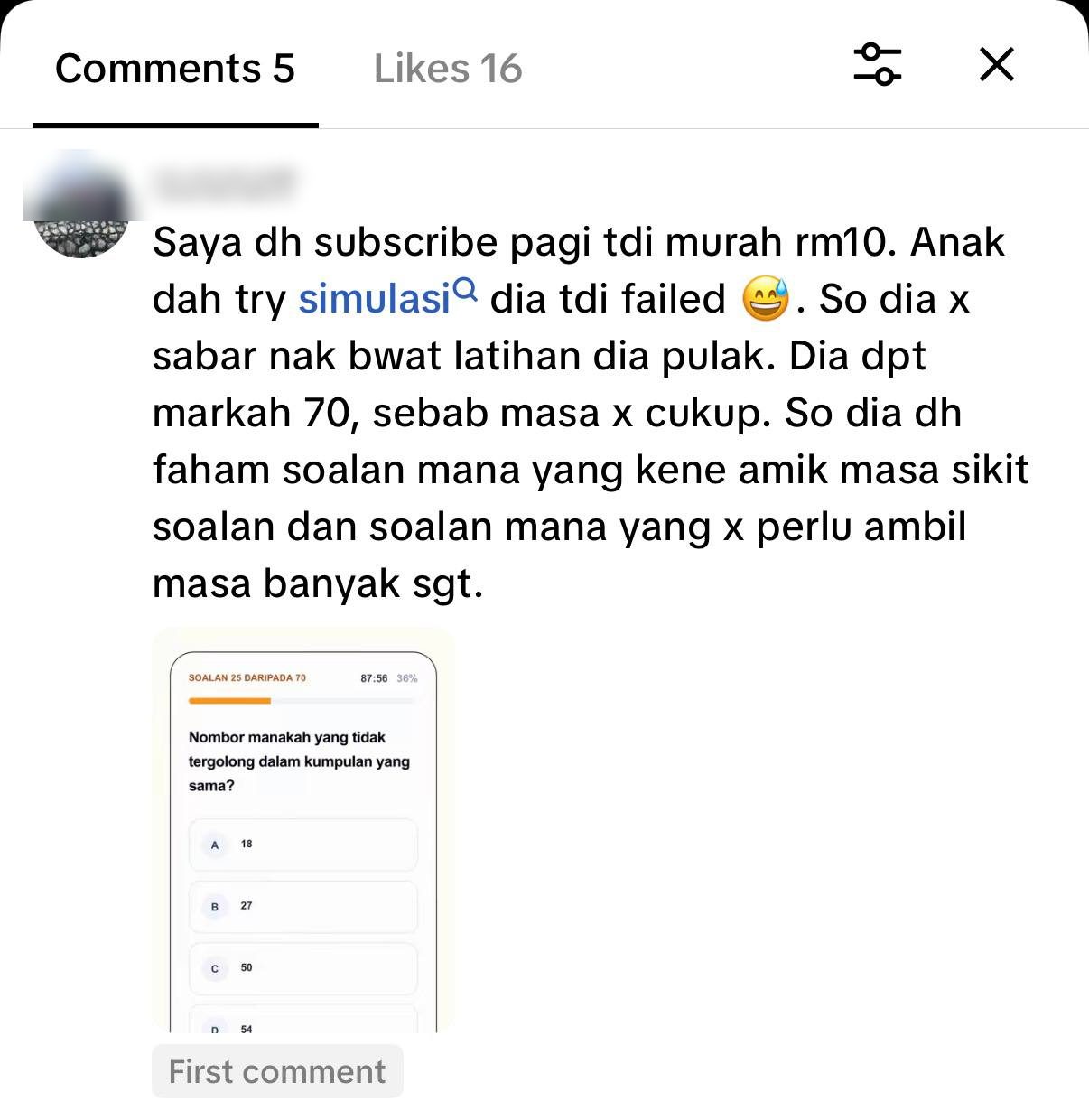 Maklum balas ibu bapa TPScore 4